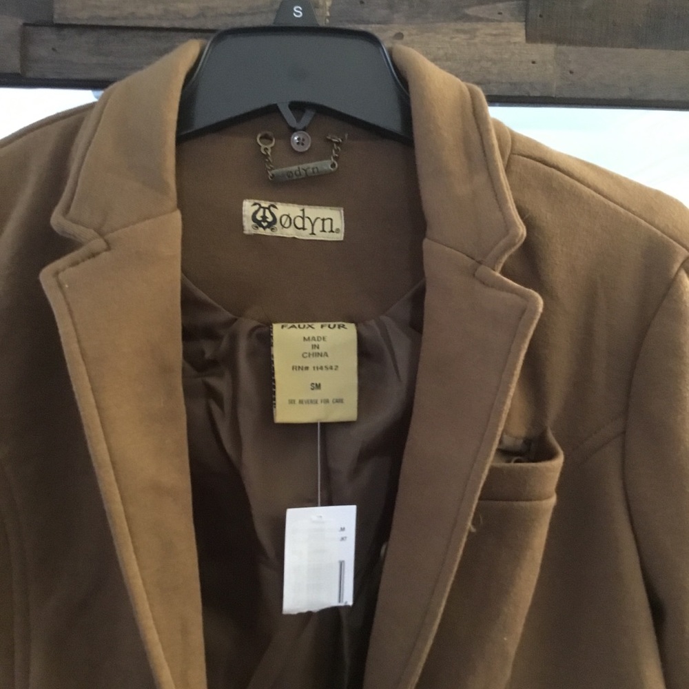 Brown knit casual blazer - Picture 3 of 6